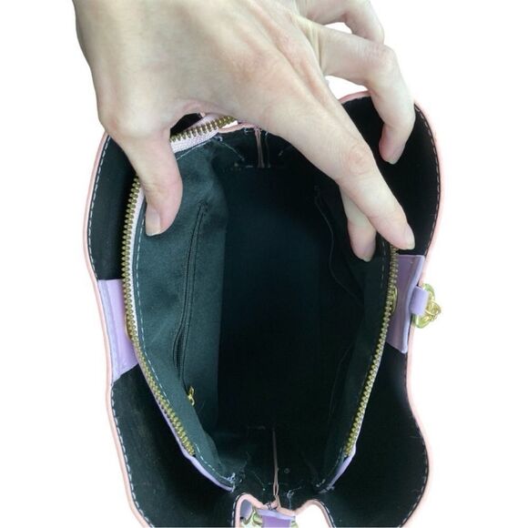 3 Pocket Elegant lotus flower multicolor charm Bucket Bag - Picture 5 of 5